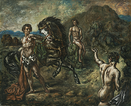 1949年 意 契里柯 希波吕托斯和他的伙伴们  63cm X 75.5cm布面油画 .jpg